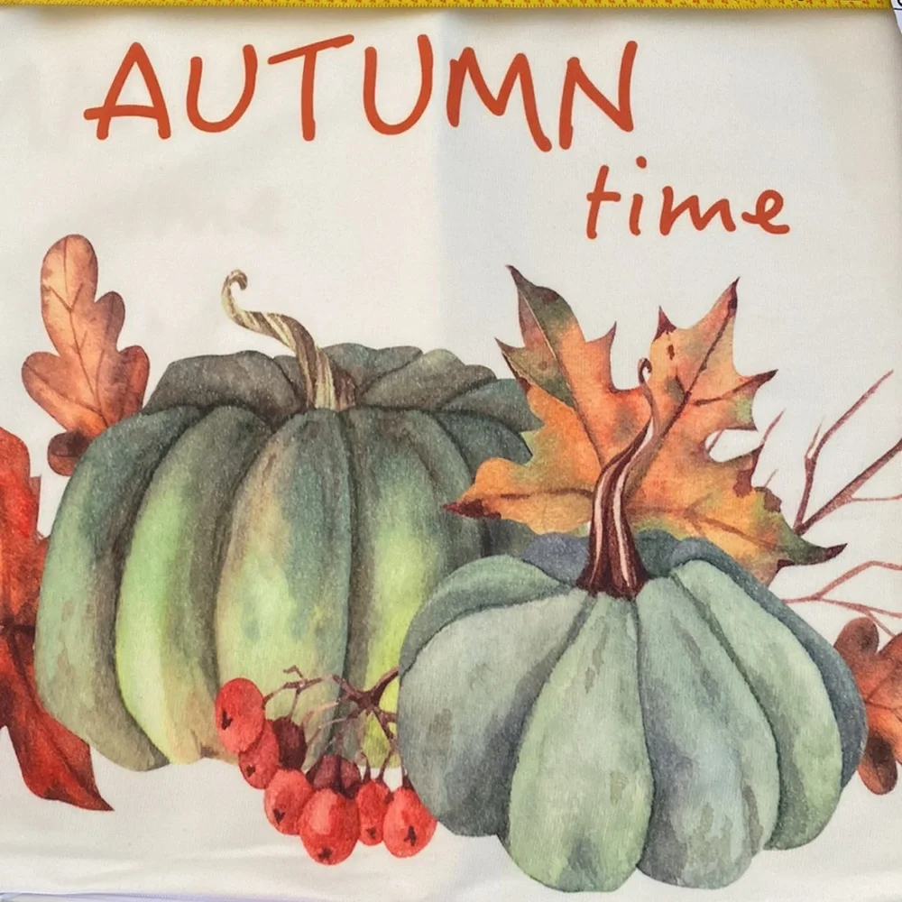 2 Pumpkin Printed Pillowcase without Pillow Core  Soft & Comfortable Decorative